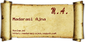 Madarasi Ajna névjegykártya